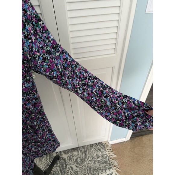 AVA VIV Tops Womens 1X Blouse Multi Floral Balloon Long Sleeve Boho Chic Cottage - Picture 4 of 13